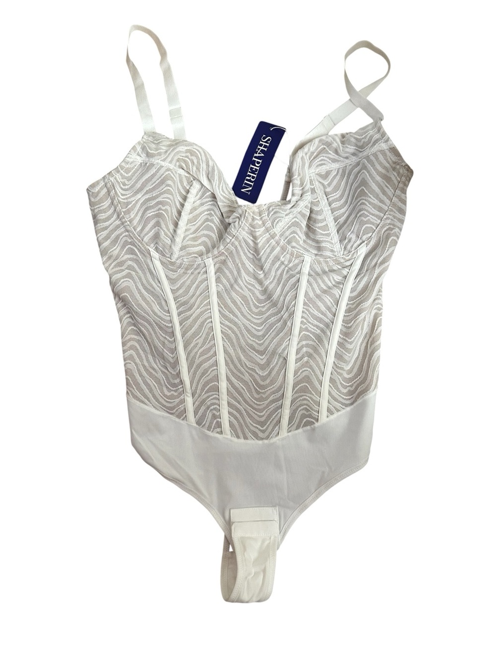 SHAPERIN Deep V Tummy Control Corset Bodysuit Size L - Picture 4 of 4